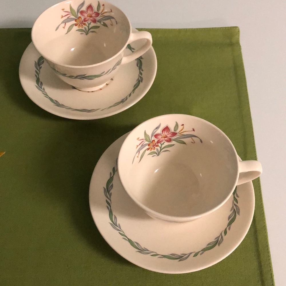Royal Doulton Porcelain (2) tea cups and saucers